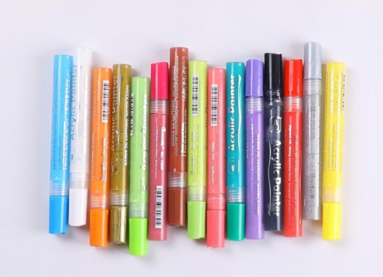 Acrylic Paint Marker Pens Set for Pebble, Rock, Stone Painting, Scrapbooking, Fabric